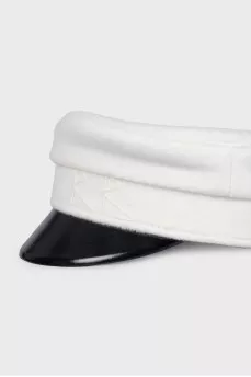 White wool cap