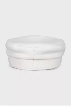 White wool cap