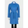 Wrap coat with patch pockets