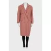 Pink double-breasted coat