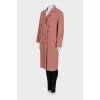 Pink double-breasted coat