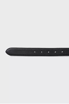 Reversible belt with silver buckle