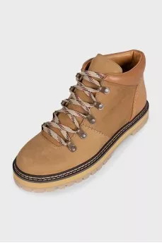 Brown suede boots
