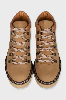 Brown suede boots