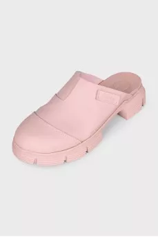 Pink rubber clogs