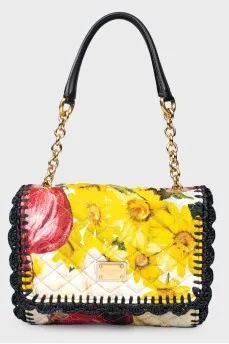 Textile bag in a floral print