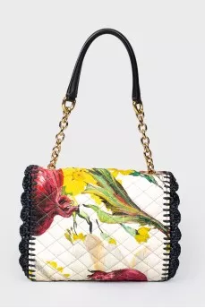 Textile bag in a floral print