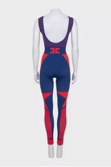 Bodycon jumpsuit with printed leggings