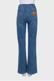 Джинсы wide leg fit с накладными карманами