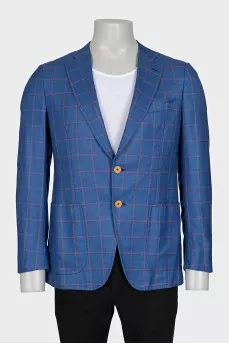 Men's plaid jacket with tag