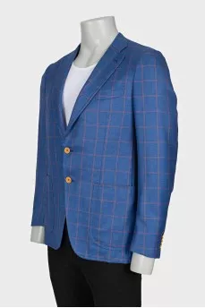 Men's plaid jacket with tag