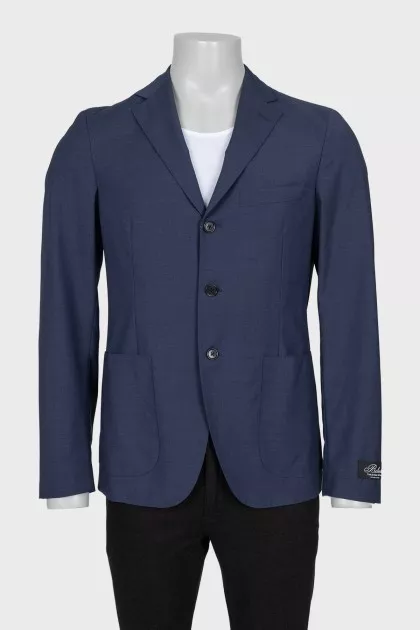 Men's blue wool jacket