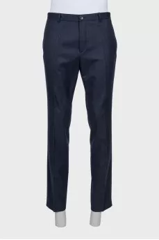 Men's blue wool suit