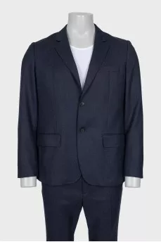 Men's blue wool suit