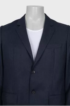 Men's blue wool suit