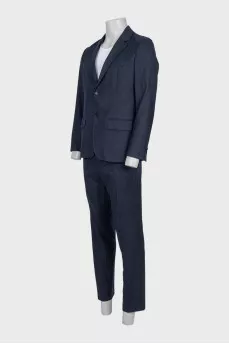 Men's blue wool suit
