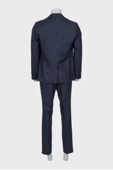 Men's blue wool suit