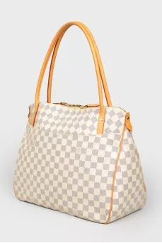 Сумка бежевая Damier Azur shouldbag