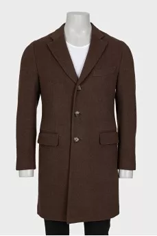 Men's brown wool coat