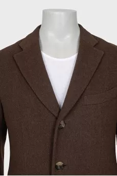 Men's brown wool coat