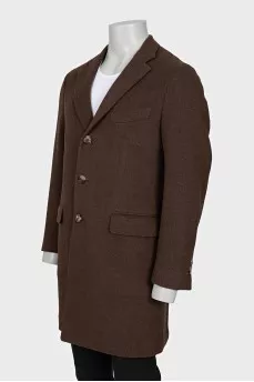 Men's brown wool coat