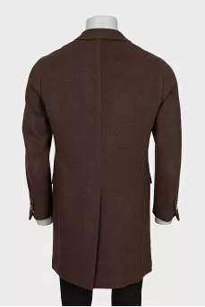 Men's brown wool coat