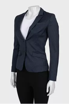 Blue striped wool jacket