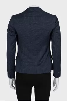 Blue striped wool jacket