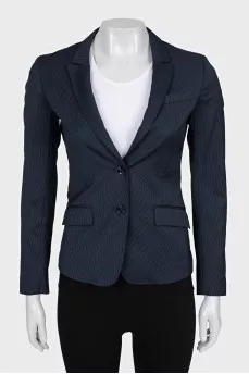 Blue striped wool jacket
