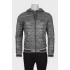 Men's gray hooded jacket
