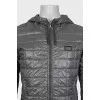 Men's gray hooded jacket
