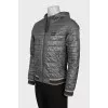 Men's gray hooded jacket