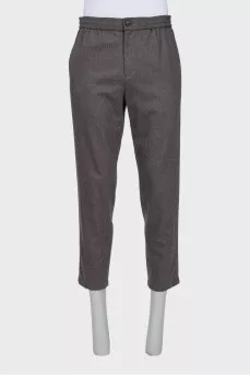 Men's gray wool trousers