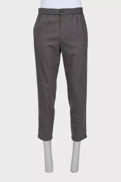 Men's gray wool trousers