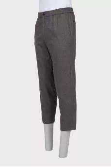 Men's gray wool trousers
