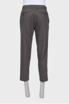 Men's gray wool trousers