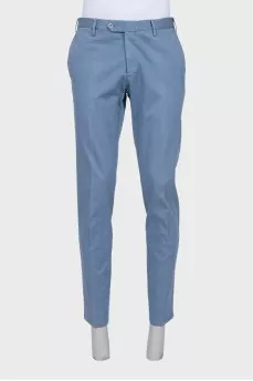 Men's straight trousers in light blue