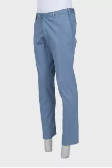 Men's straight trousers in light blue