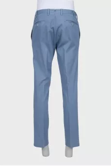 Men's straight trousers in light blue