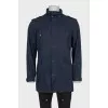 Men's windbreaker with a hidden hood