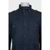 Men's windbreaker with a hidden hood