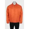 Men's orange windbreaker with buttons