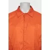 Men's orange windbreaker with buttons