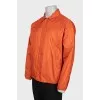 Men's orange windbreaker with buttons