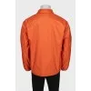 Men's orange windbreaker with buttons