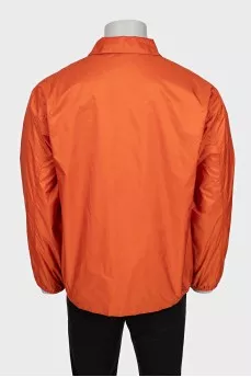 Men's orange windbreaker with buttons