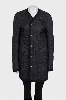 Black straight jacket with buttons