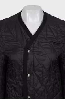 Black straight jacket with buttons