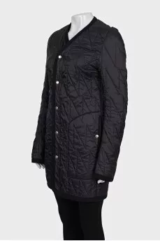 Black straight jacket with buttons