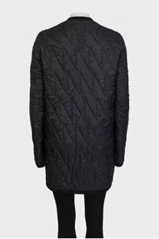 Black straight jacket with buttons